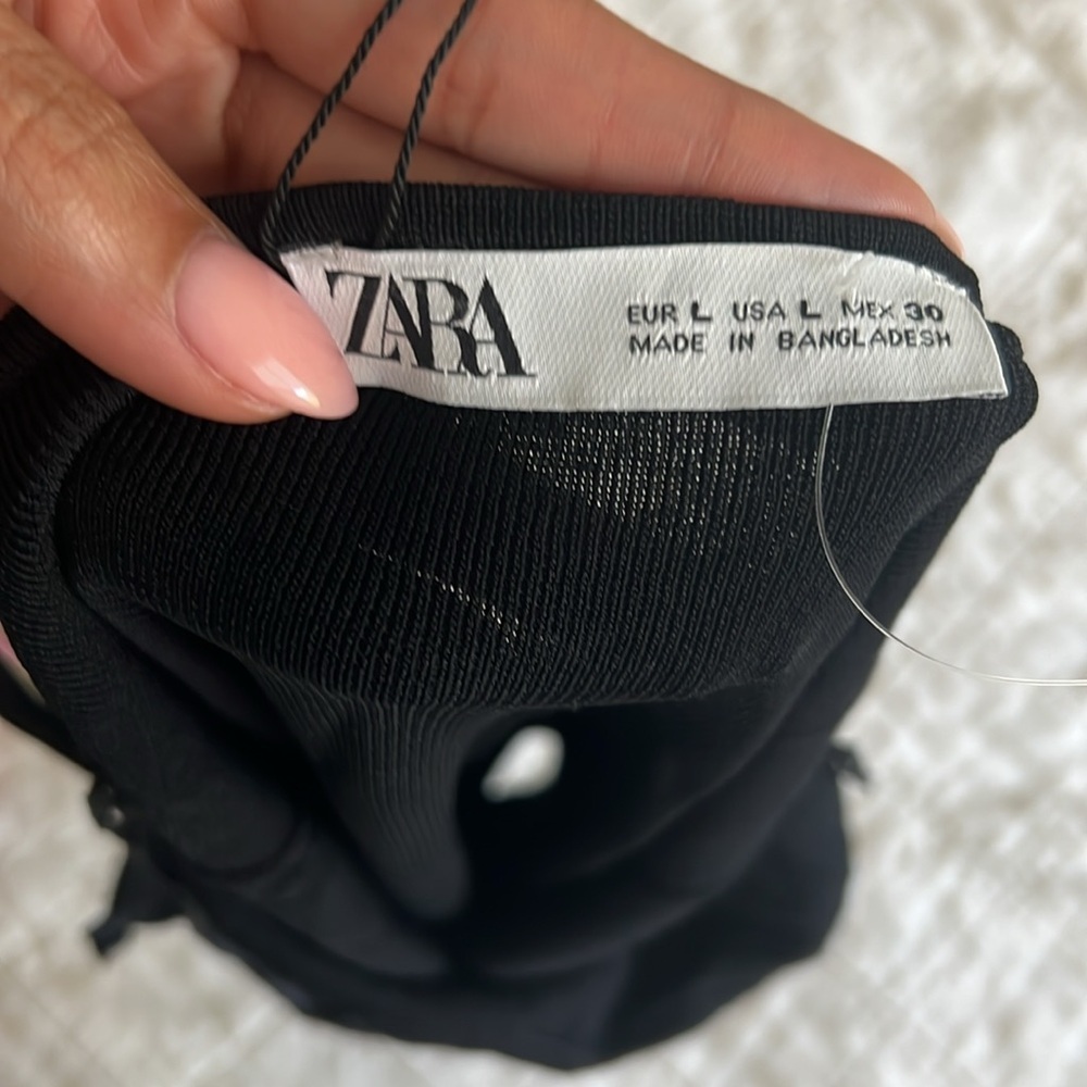 Zara Ribbed Basic Tank Top - Picture 5 of 7